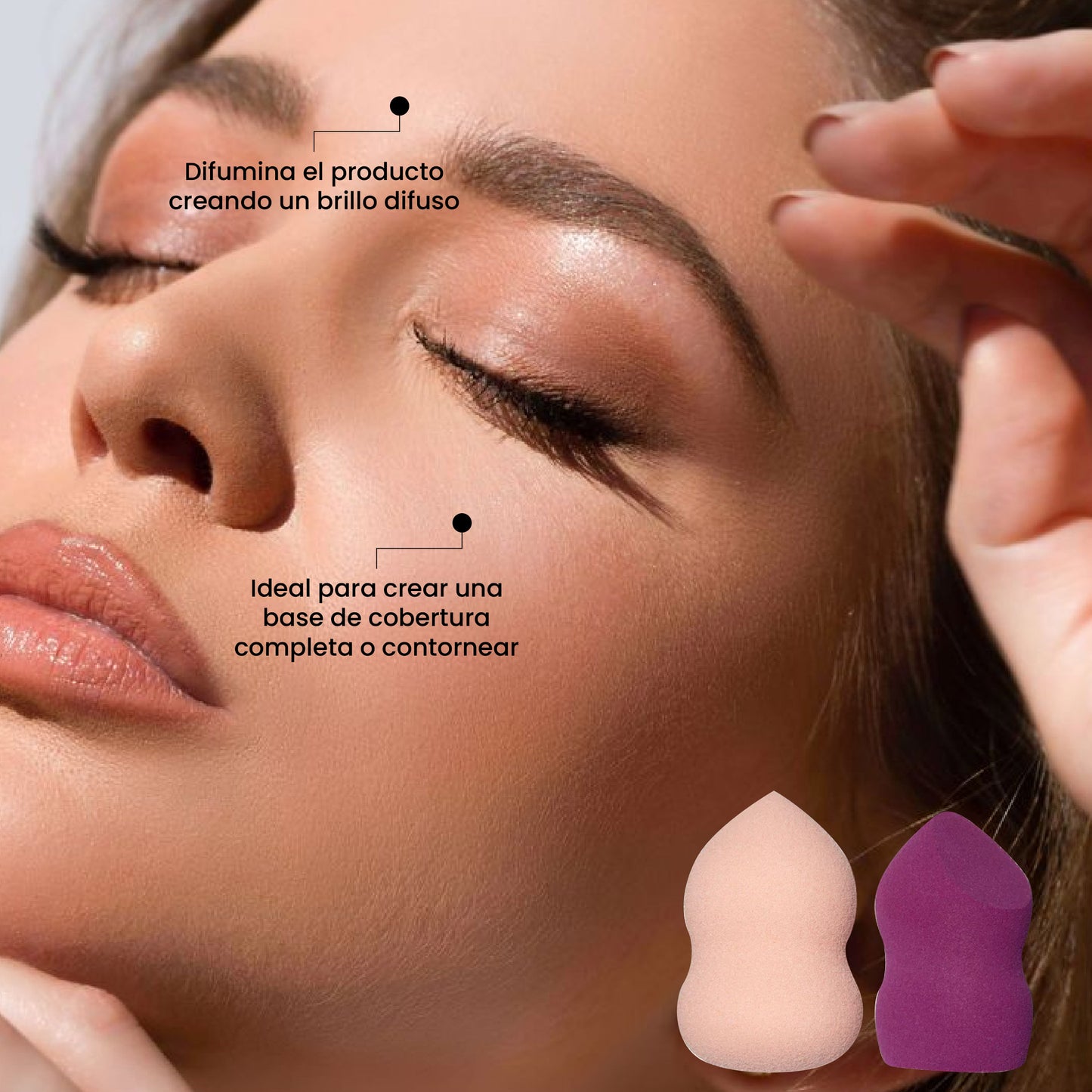 Blending & Highlighting Sponge Duo | Beneficios | Uperfect Perú