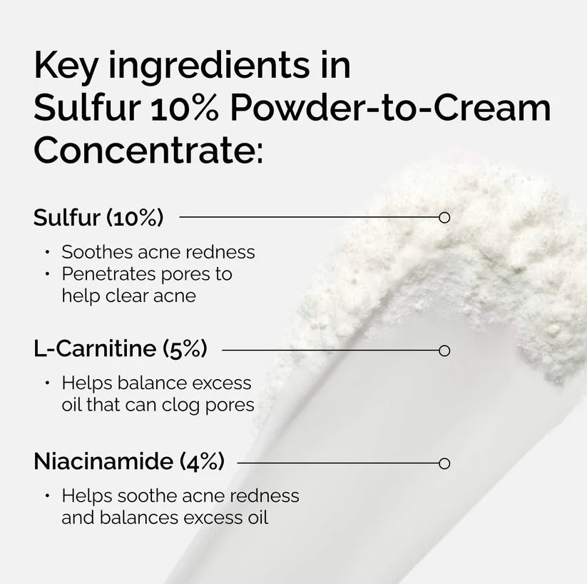 Sulfur 10% Polvo a Crema Concentrado