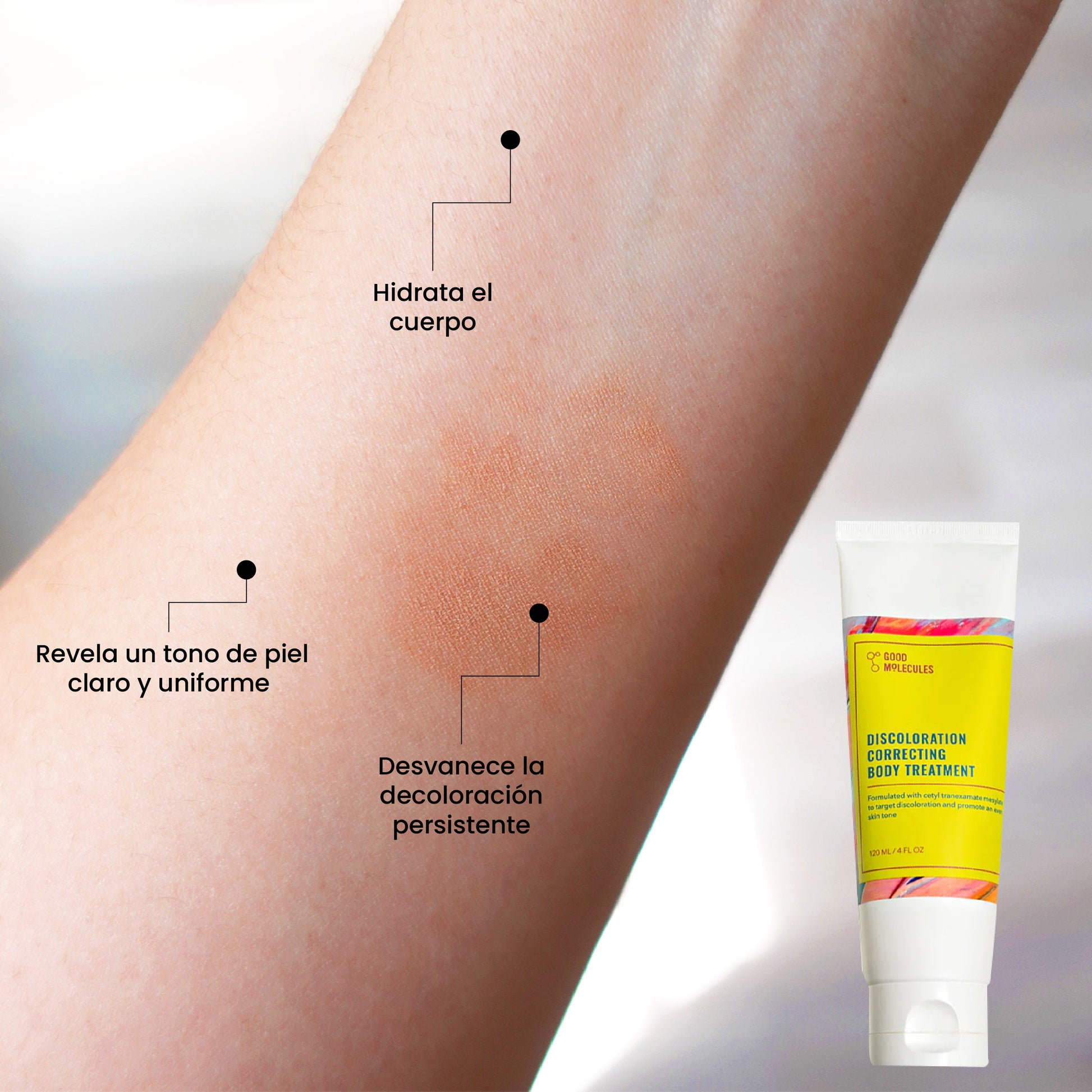 Beneficios | Discoloration Correcting Body Treatment 120 mL | Uperfect Perú