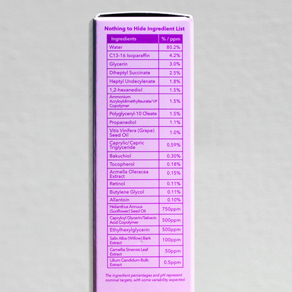 Crema de Retinol | Ingredientes | Uperfect Perú