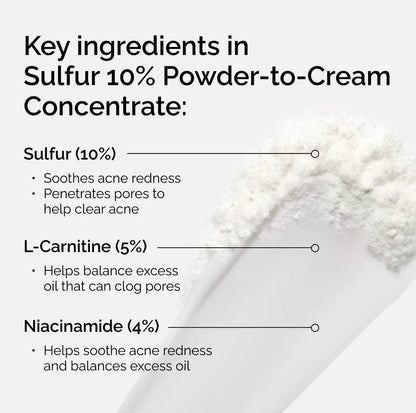 Sulfur 10% Polvo a Crema Concentrado