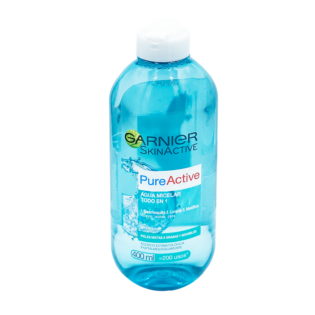 Agua Micelar Skin Active Todo en 1 Pure Active Pieles Grasas 400 ml